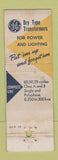 Matchbook Cover - GE Transformers Dry Type