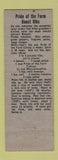 Matchbook Cover - Pride Farm Tomato Catsup