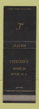 Matchbook Cover - Lydecker's Butler NJ