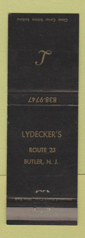Matchbook Cover - Lydecker's Butler NJ