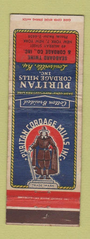 Matchbook Cover - Puritan Cordage Mills Seaboard Twine New York City WORN