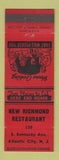 Matchbook Cover - New Richmond Restaurant Atlantic City NJ