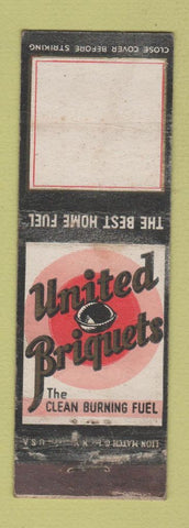 Matchbook Cover - United Briquets Coal? WEAR