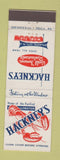 Matchbook Cover - Hackney's Restaurant Atlantic City NJ Miami FL