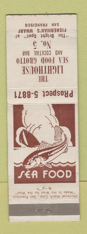 Matchbook Cover - The Lighthouse Seafood San Francisco CA
