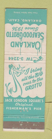 Matchbook Cover - Oakland Seafood Grotto Oakland CA