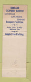 Matchbook Cover - Oakland Seafood Grotto Oakland CA