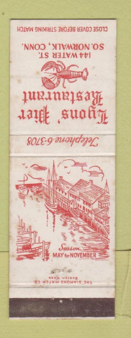 Matchbook Cover - Lyons' Pier Restaurant South Norwalk CT WEAR