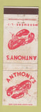 Matchbook Cover - Anthony's Seafood Woodmere LI NY WORN