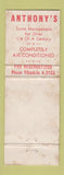 Matchbook Cover - Anthony's Seafood Woodmere LI NY WORN