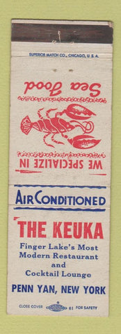 Matchbook Cover - The Keuka Seafood Penn Yan NY