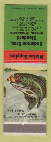 Matchbook Cover - Anderson Bros Standard oil gas Anoka MN