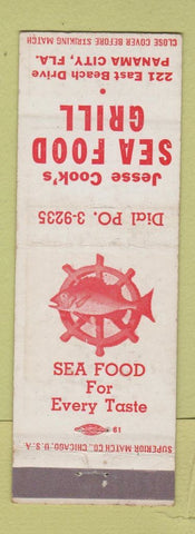 Matchbook Cover - Jesse Cook's Seafood Grill Panama City FL