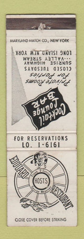 Matchbook Cover - Edouard Restaurant Valley Streak LI NY