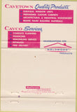 Matchbook Cover - Cavetown Planing Mill Frederick Waynesboro MD 40 Strike