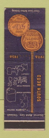 Matchbook Cover - South Bend Tools Lathes IN 1956