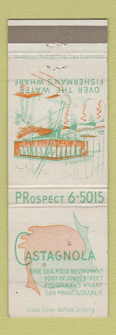 Matchbook Cover - Castagnola Restaurant San Francisco CA
