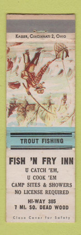 Matchbook Cover - Fish n Fry Inn Deadwood SD