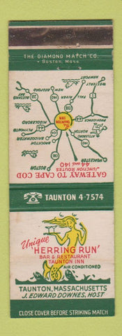 Matchbook Cover - Herring Run Taunton MA mermaid girlie WEAR