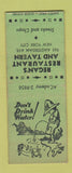 Matchbook Cover - Regan's Restaurant Tavern New York City BOBTAIL