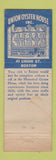 Matchbook Cover - Union Oyster House Boston MA lobster fishermen