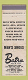 Matchbook Cover - Bate's Men's Store Clothes Shoes College Park MD WEAR