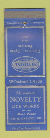 Matchbook Cover - Milwaukee Novelty Dye Works WI WORN