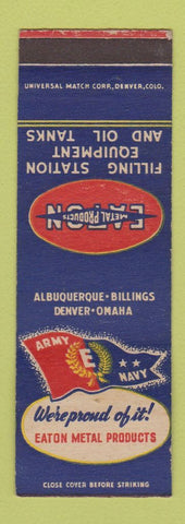 Matchbook Cover - Eaton Metal Products Albuquerque Denver Army Navy SAMPLE