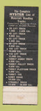 Matchbook Cover - Hyster Handling Equipment Portland OR Peoria Danville IL