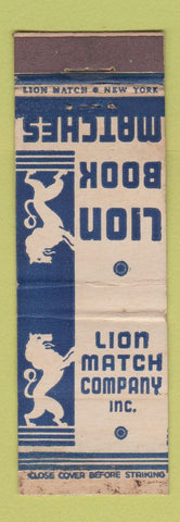 Matchbook Cover - Lion Match Company blue and white