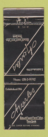 Matchbook Cover - Charles New York City restaurant WEAR?