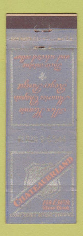 Matchbook Cover - Chateaubriand New York City