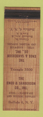 Matchbook Cover - Enos & Sanderson Steel Hardware Supply Buffalo NY WEAR