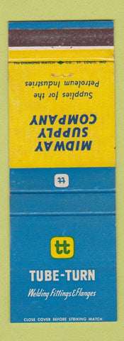 Matchbook Cover - Midway Supply Company Tube Turn Welding Fittings Saginaw MI