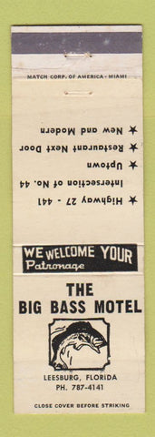 Matchbook Cover - Big Bass Motel Leesburg FL