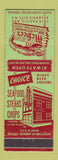 Matchbook Cover - McGee's Bar Restaurant Atlantic City NJ lobster