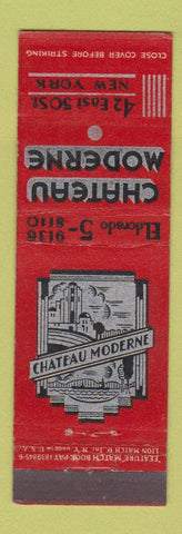Matchbook Cover - Chateau Moderne New York City deco feature