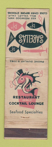 Matchbook Cover - Sabella's Mill Valley CA restaurant WORN