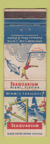 Matchbook Cover - Seaquaium Aquarium Miami FL WEAR