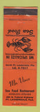 Matchbook Cover - Mr Vince Seafood Restaurant Fort Lauderdale FL WEAR