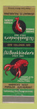 Matchbook Cover - Bookbinder's Restaurant lobster Philadelphia PA