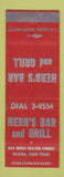 Matchbook Cover - Herb's Bar and Grill Elmira NY