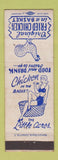 Matchbook Cover - Original Fried Chicken Little Acres Beltsville MD girlie