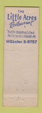Matchbook Cover - Original Fried Chicken Little Acres Beltsville MD girlie