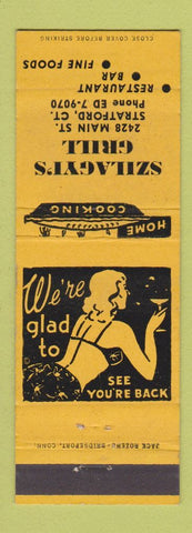 Matchbook Cover - Szilagyi's Grill Stratford CT girlie