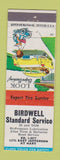 Matchbook Cover - Standard oil gas Birdwell Standard oil gas