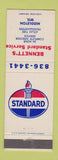 Matchbook Cover - Standard oil gas Bennett's Middleton WI