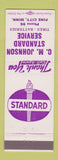Matchbook Cover - Standard oil gas CM Johnson Pine City MN low phone #