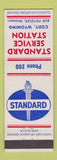Matchbook Cover - Standard oil gas Cody WY low phone #