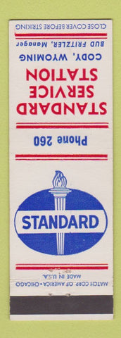 Matchbook Cover - Standard oil gas Cody WY low phone #